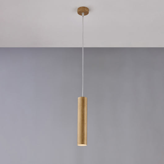 Sospensione Moderna A Cilindro Dag 1 Luce Gu10 In Ferro Laccato Oro