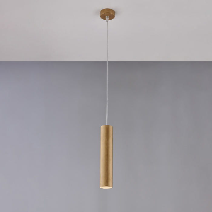 Sospensione Moderna A Cilindro Dag 1 Luce Gu10 In Ferro Laccato Oro