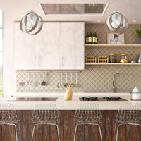 Plafoniera 1 Luce Tobias Ferro Laccato Bianco E Tortora Taglio Laser