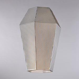 Diffusore In Vetro Soffiato Grigio Specchiato Forma Esagonale