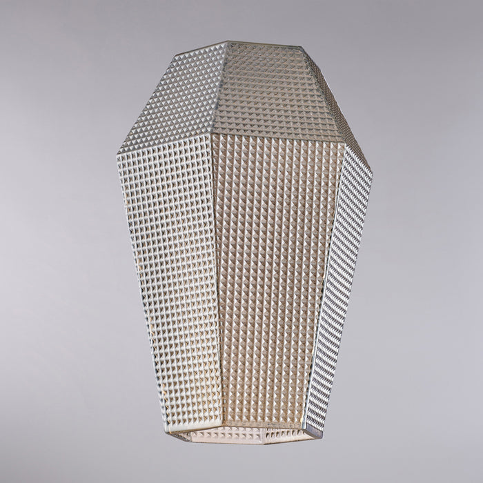 Diffusore In Vetro Soffiato Grigio Specchiato Forma Esagonale