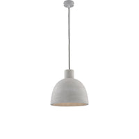 Sospensione 1 Luce Portland In Ferro E Diffusore Cemento Diam 28