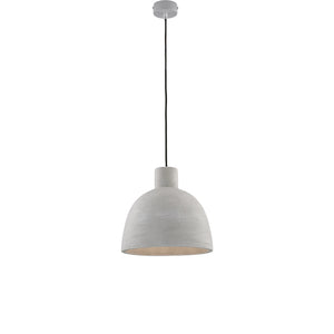 Sospensione 1 Luce Portland In Ferro E Diffusore Cemento Diam 28