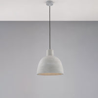 Sospensione 1 Luce Portland In Ferro E Diffusore Cemento Diam 28