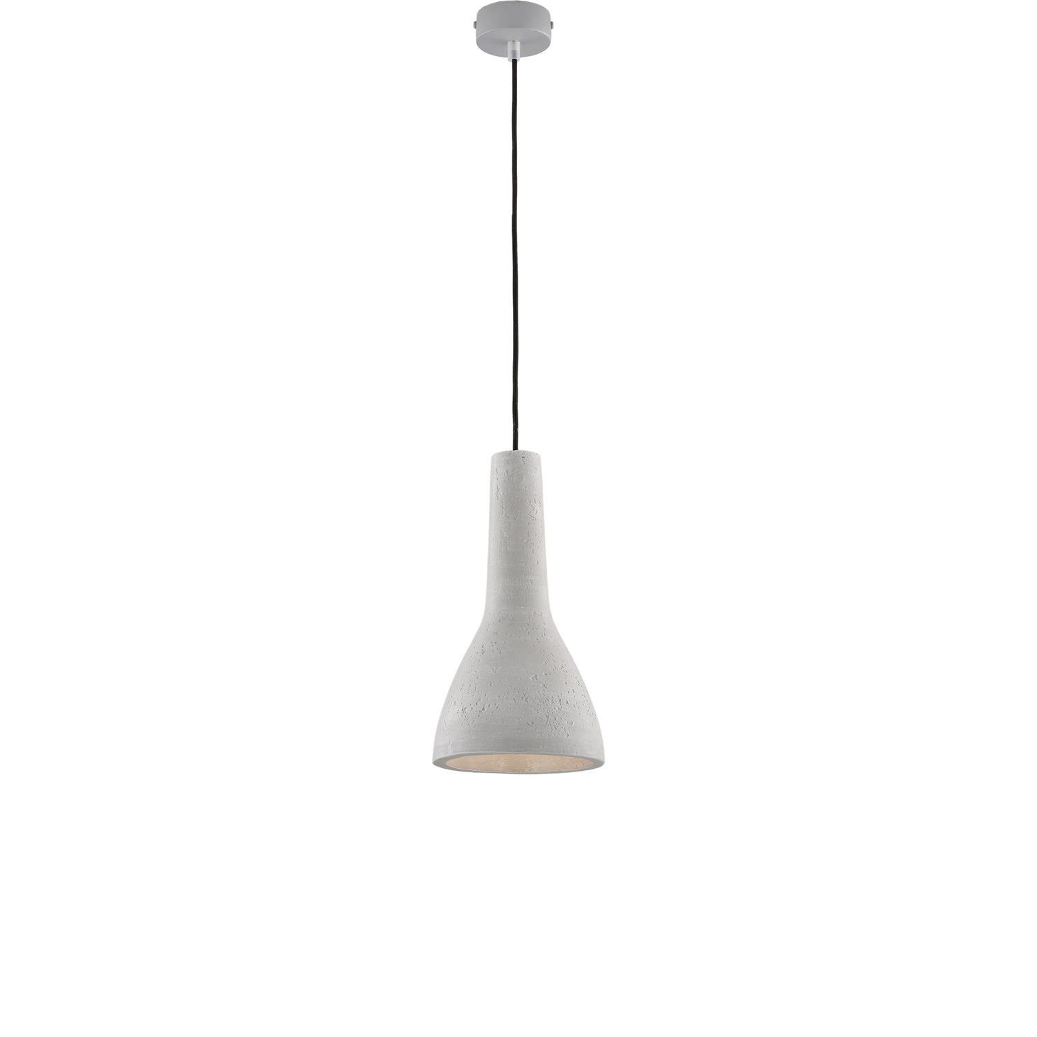 Sospensione 1 Luce Portland In Ferro E Diffusore Cemento Diam 17