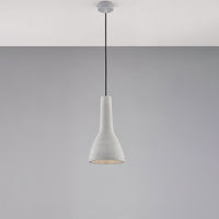 Sospensione 1 Luce Portland In Ferro E Diffusore Cemento Diam 17