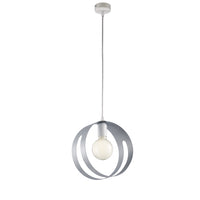 Sospensione Moderna 1 Luce Peter In Ferro Bianco Grigio Taglio Laser