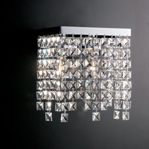 Penelope Applique in ottone e ferro cromato 2 luci con strass .25 P.12 BL31-AP2-CR