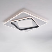 Plafoniera Moderna Lulu' In Alluminio Bianco Nero Led Integrato Cct