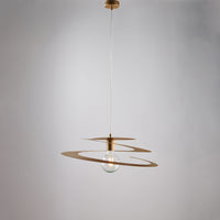Sospensione Moderna 1 Luce Spring Ferro Laccato Oro Taglio Laser