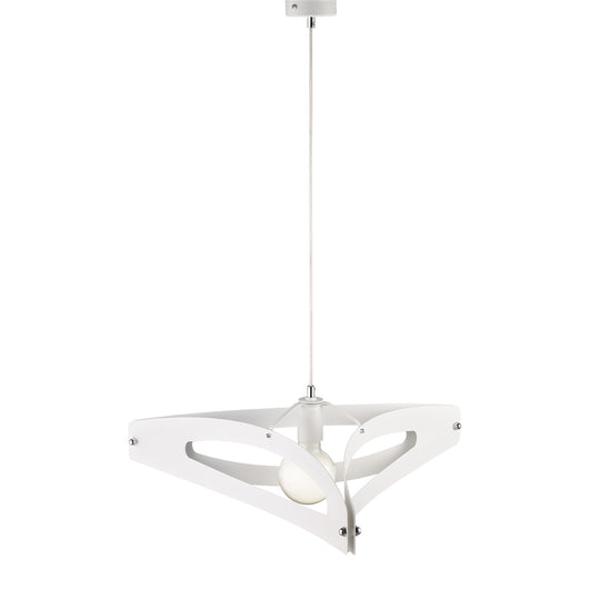 Sospensione Moderna 1 Luce Onyx Ferro Taglio Laser Bianco