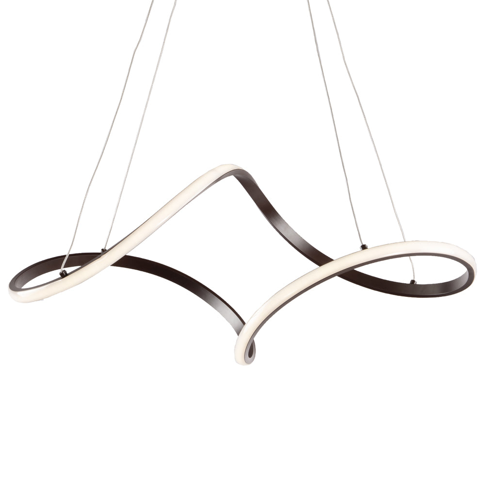 Sospensione Moderna Dana Metallo Marrone Led Integrato 4000K