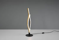 BLAZE LAMPADA DA TAVOLO LED 8W 900lm, 2300+3000+4000K ONDULATA METALLO OTTONE E NERO DIMMERABILE CON INTERRUTTORE TOUCH H. 48CM