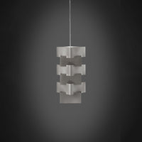 Sospensione Moderna Building Polilux ® Argento E Metallo Cromo 1 Luce E27