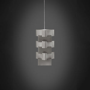 Sospensione Moderna Building Polilux ® Argento E Metallo Cromo 1 Luce E27