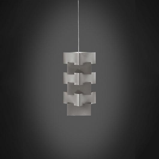 Sospensione Moderna Building Polilux ® Argento E Metallo Cromo 1 Luce E27