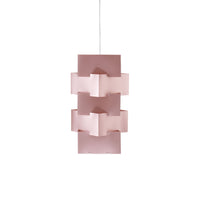 Sospensione Moderna Building Polilux ® Pink Metal E Metallo 1 Luce E27 H60Cm