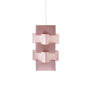 Sospensione Moderna Building Polilux ® Pink Metal E Metallo 1 Luce E27 H60Cm