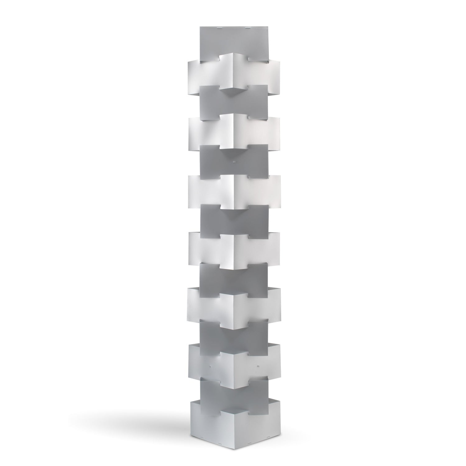 Piantana Moderna Building Polilux ® Argento E Metallo Bianco 3 Luci E27