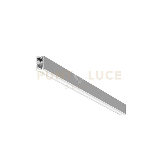 BLED P  - PROFILO IN ALLUMINIO SEZIONABILE CON DIFFUSORE AD INCASTRO BIANCO PARETE/SOFFITTO/SOSPENSIONE MT2 COLORE ARGENTO