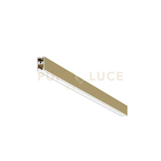BLED P - PROFILO IN ALLUMINIO SEZIONABILE CON DIFFUSORE AD INCASTRO BIANCO PARETE/SOFFITTO/SOSPENSIONE MT2 COLORE ORO