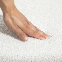 Sedia da Ufficio Girevole a 360° con Ruote, Altezza Regolabile, 60 x 61 x 79-88 cm, Crema