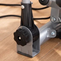 Stepper Fitness con Maniglia e Monitor LCD per Allenamento a Casa e Palestra, Argento