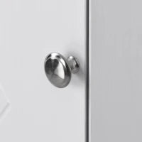 Armadio angolare da bagno con due ripiani regolabile, impermeabile e resistente all'umidità,struttura stabile,Bianco