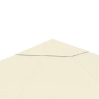 Copertura di Ricambio per Gazebo da Giardino in Poliestere ad Alta Densità 180 g/m², 3 x 3 m, Crema