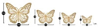 Farfalle Da Muro Set 4 Pz cm 35X2X29-25X2X19-20,5X2X16-16X2X12