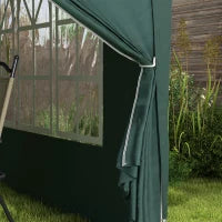 Gazebo 3x3 m da Giardino Impermeabile in Acciaio con Copertura in tessuto Oxford, Verde
