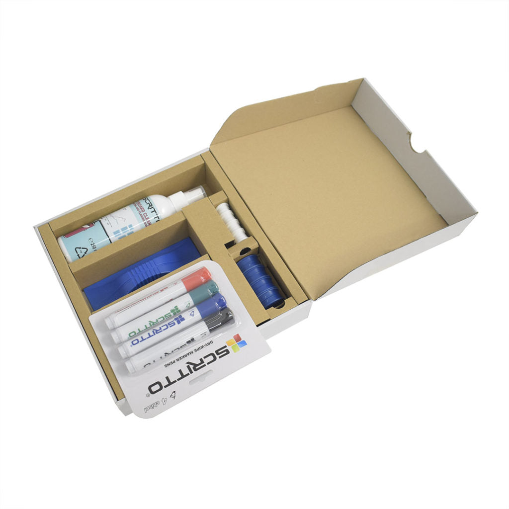 Kit completo Lavagna Magnetica Pennarelli Cancellino e Magneti