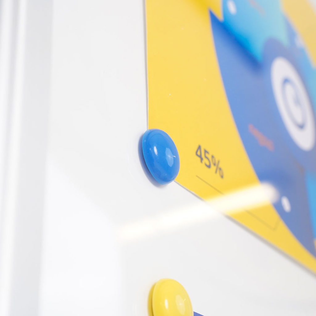 Bacheca magnetica con apertura a libro e chiave 4 A4