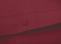 Completo Lenzuola In 100% Cotone In Tinta Unita Made In Italy - Matrimoniale - Bordeaux