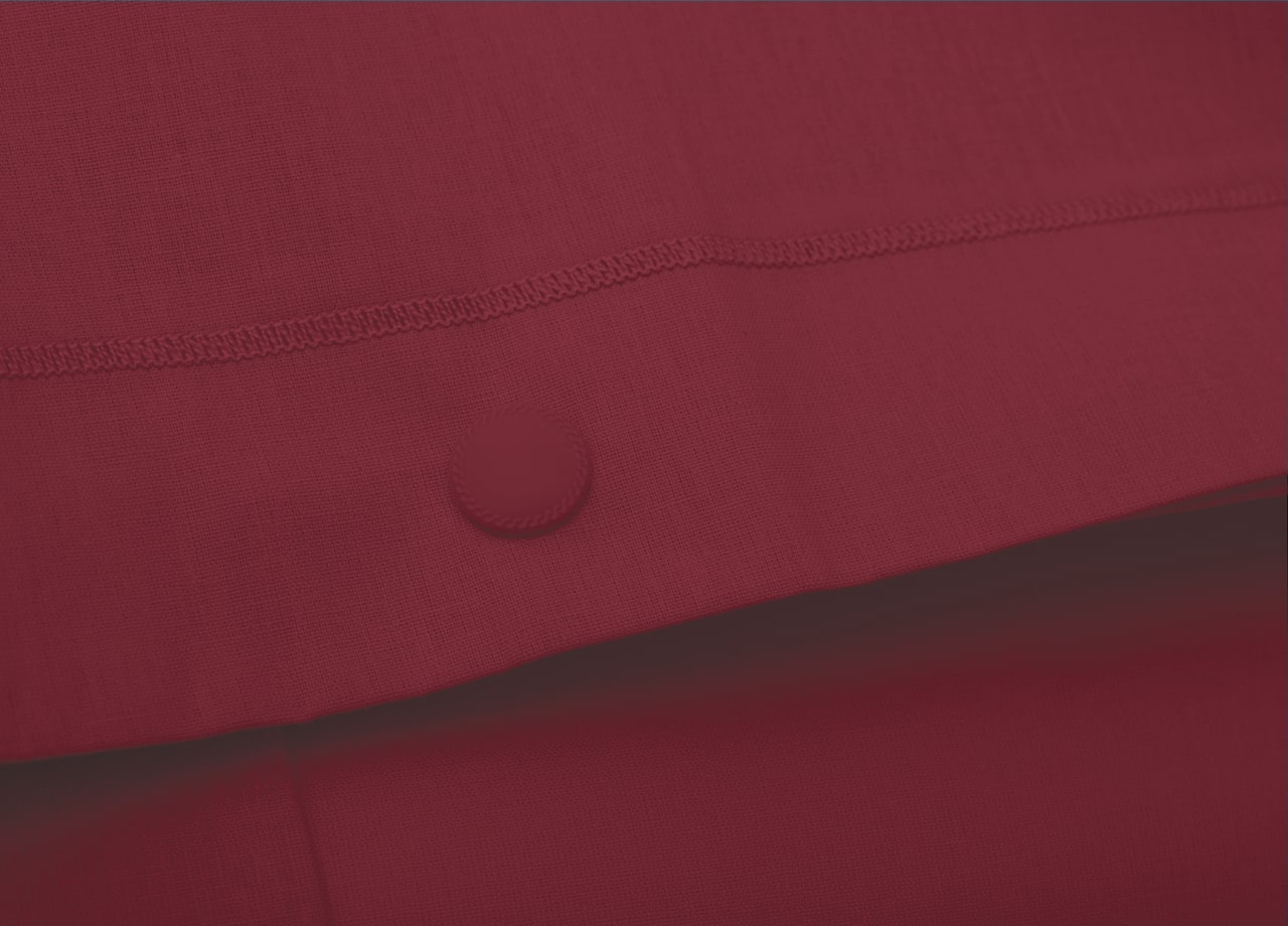 Completo Lenzuola In 100% Cotone In Tinta Unita Made In Italy - Maxi - Bordeaux