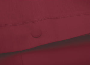 Completo Lenzuola In 100% Cotone In Tinta Unita Made In Italy - Maxi - Bordeaux