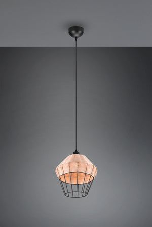 BORKA SOSPENSIONE IN RATTAN COLORE NATURALE D. 30CM ATTACCO E27