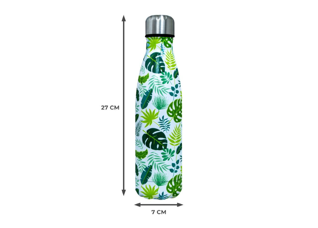 Borraccia Termica Tropical 500ml Bottiglia Acqua Thermos Caffè Bevande Calde - Borraccia - Verde