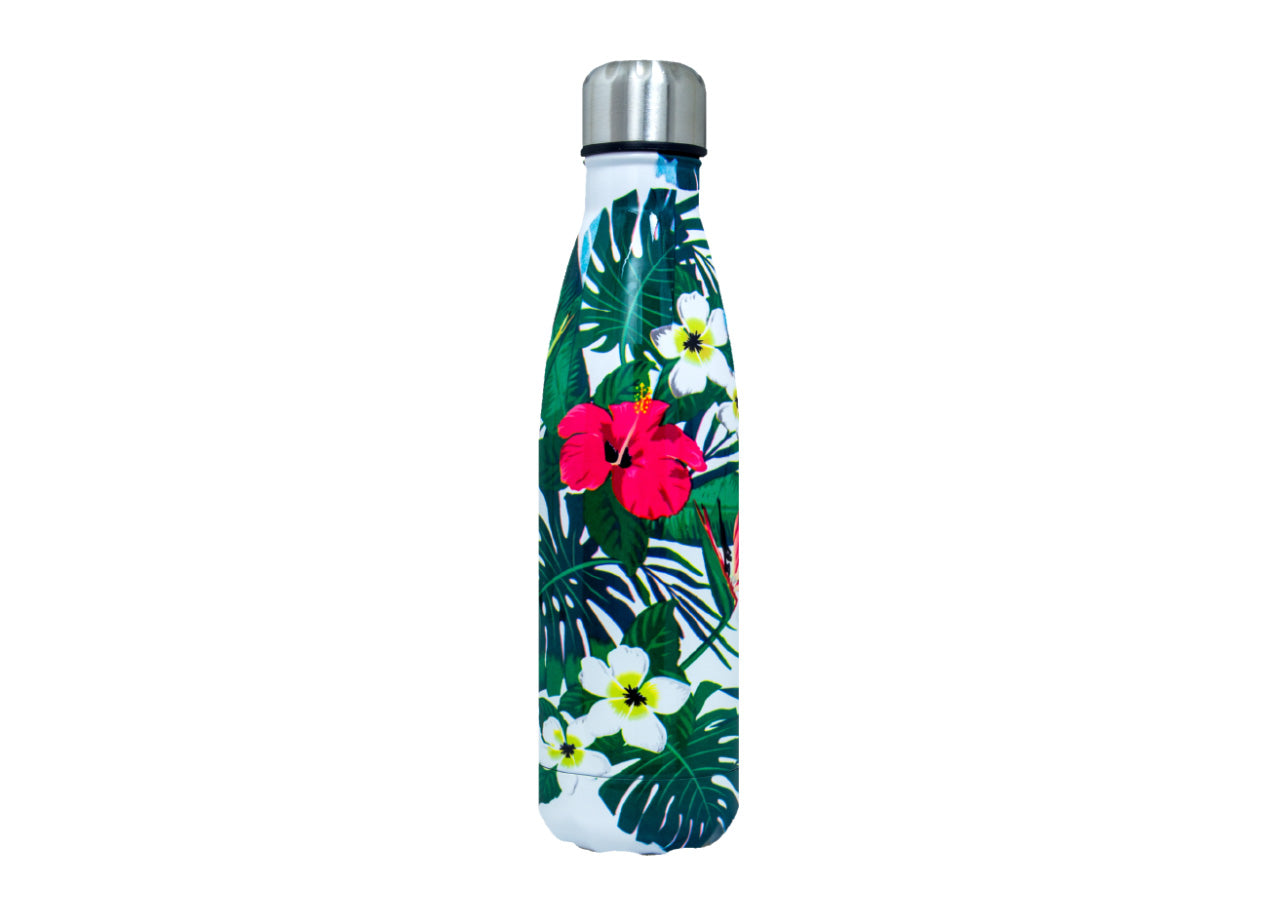 Borraccia Termica Tropical 500ml Bottiglia Acqua Thermos Caffè Bevande Calde - Borraccia - Verde-Rosso