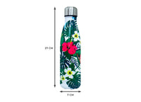 Borraccia Termica Tropical 500ml Bottiglia Acqua Thermos Caffè Bevande Calde - Borraccia - Verde-Rosso