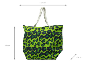Borsa Mare Spiaggia Piscina Borsone Grande Tasca Portaoggetti Mod Campeche - Borsa - Verde