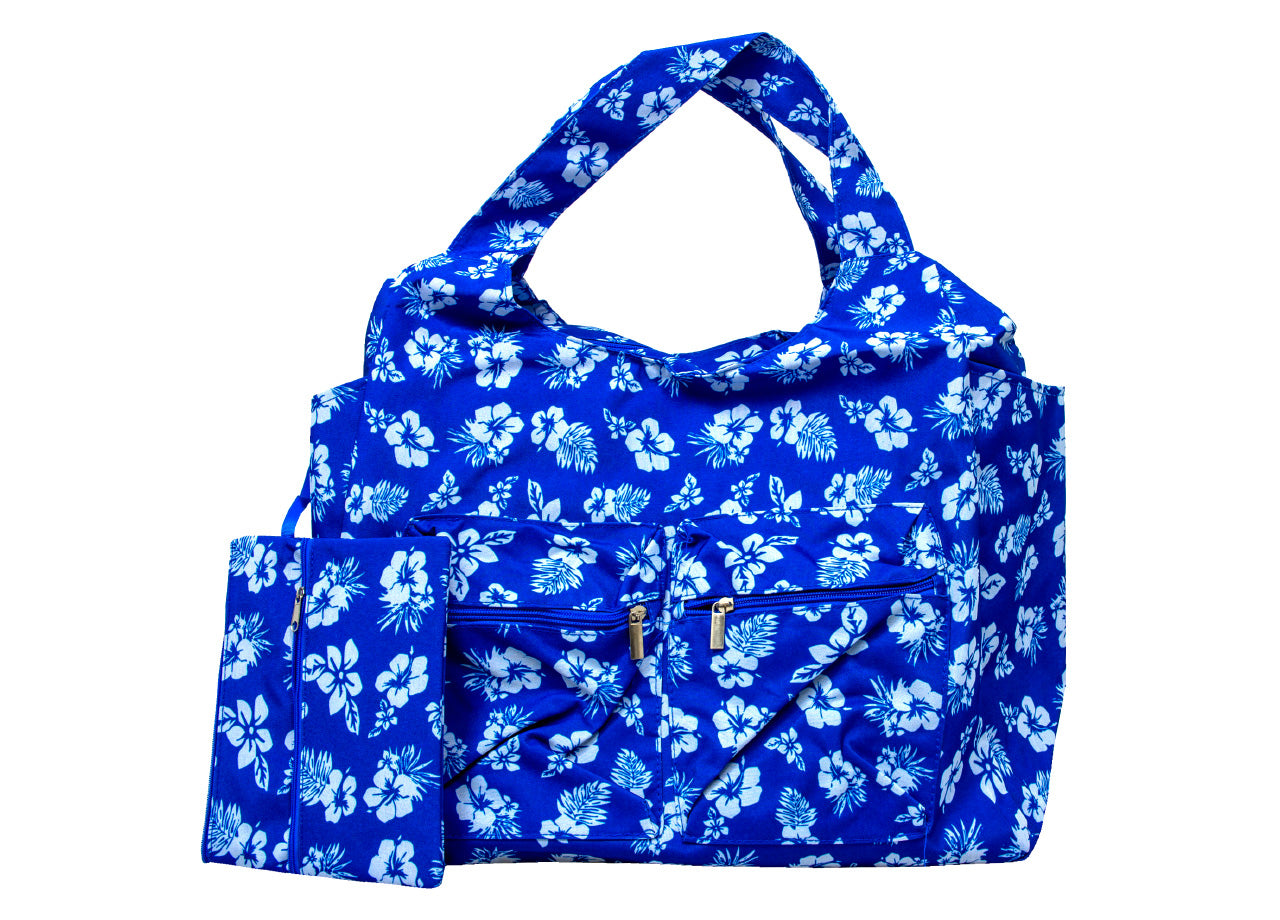 Borsa Mare Spiaggia Piscina Borsone Grande Tasca Portaoggetti Mod Malibu - Borsa - Blu