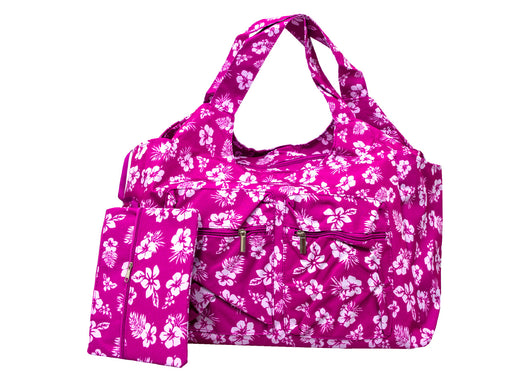Borsa Mare Spiaggia Piscina Borsone Grande Tasca Portaoggetti Mod Malibu - Borsa - Fucsia