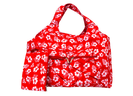 Borsa Mare Spiaggia Piscina Borsone Grande Tasca Portaoggetti Mod Malibu - Borsa - Rosso