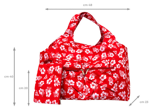Borsa Mare Spiaggia Piscina Borsone Grande Tasca Portaoggetti Mod Malibu - Borsa - Rosso