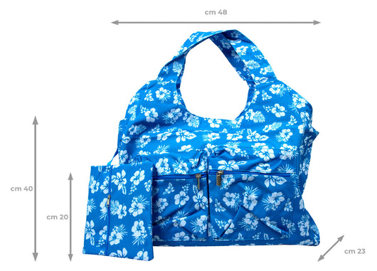 Borsa Mare Spiaggia Piscina Borsone Grande Tasca Portaoggetti Mod Malibu - Borsa - Turchese