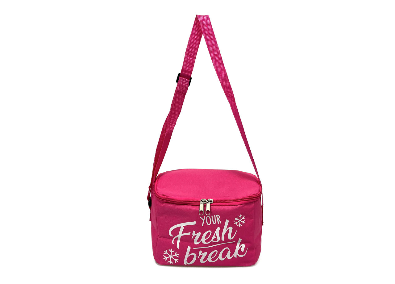 Borsa Termica Frigo Porta Pranzo Spiaggia Lavoro Scuola Modello Fresh Break - 6L - Fucsia