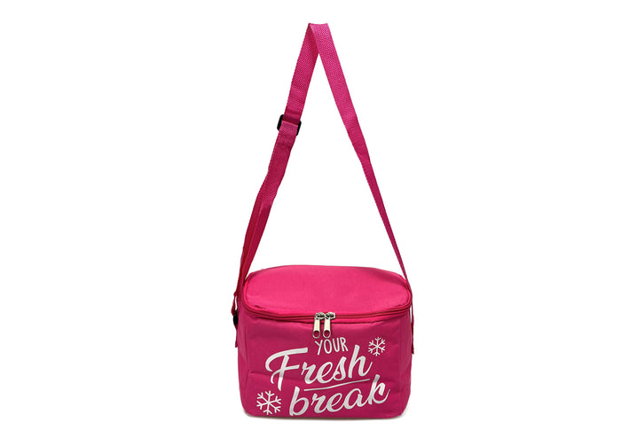 Borsa Termica Frigo Porta Pranzo Spiaggia Lavoro Scuola Modello Fresh Break - 6L - Fucsia