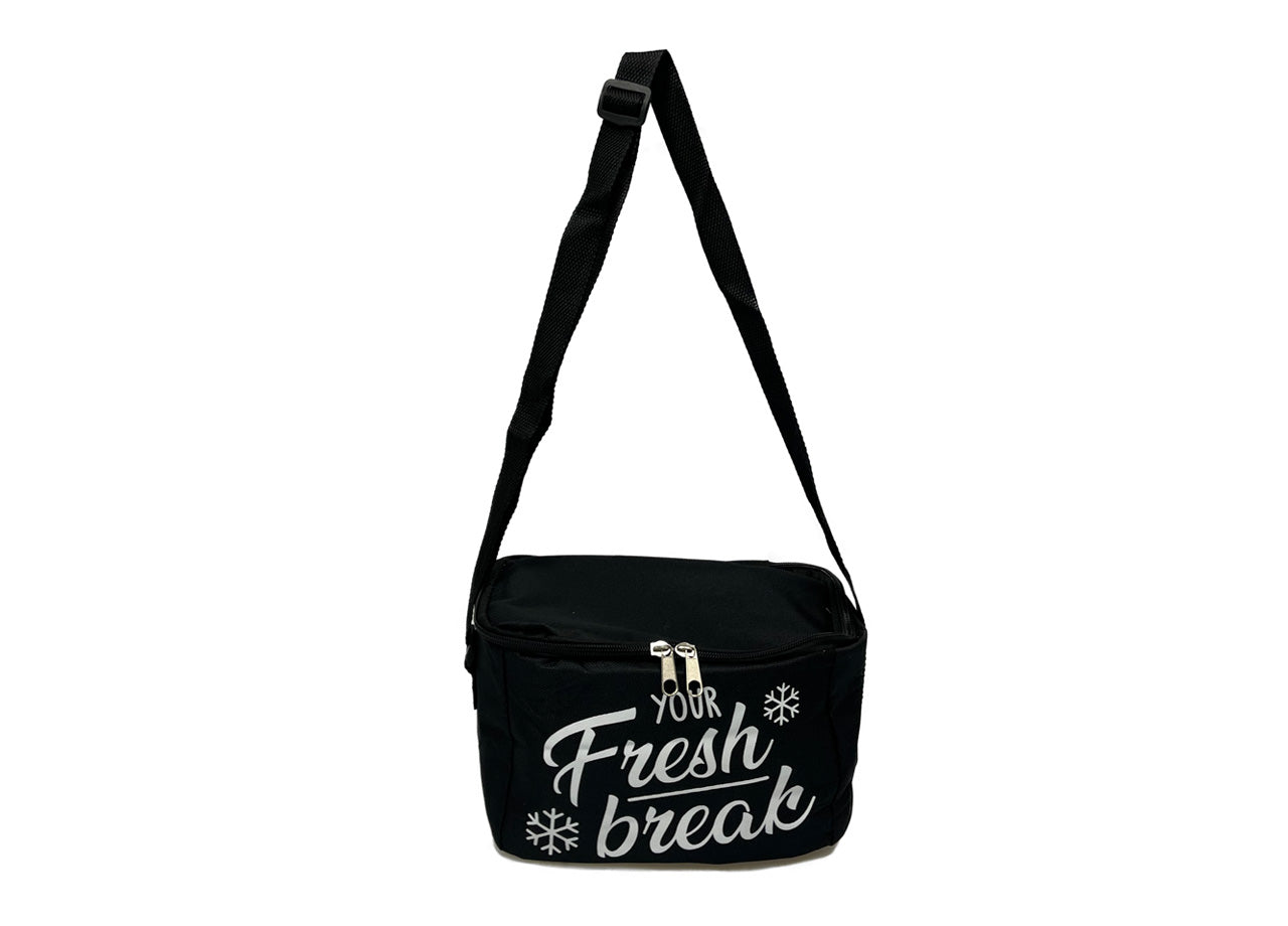 Borsa Termica Frigo Porta Pranzo Spiaggia Lavoro Scuola Modello Fresh Break - 6L - Nero