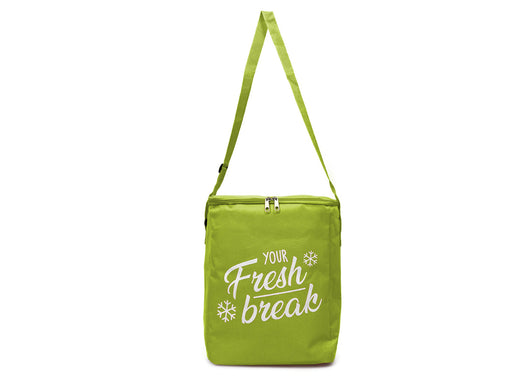 Borsa Termica Frigo Porta Pranzo Spiaggia Lavoro Scuola Modello Fresh Break - 15L - Verde Acido
